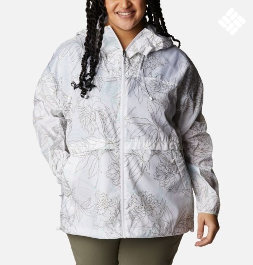 Columbia Alpine Chill Windbreaker Jakke Dame Hvite | Plus Size 34597R